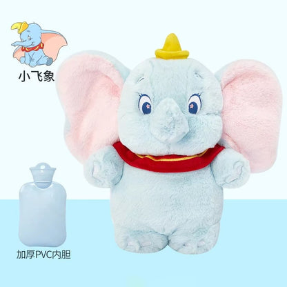 in stock Disney Stitch Angel Lotso Pooh Bear Dumbo Plush Hand Warm Bottle Hot Water Bottles Portable Warm Hand Bag Girl Gift