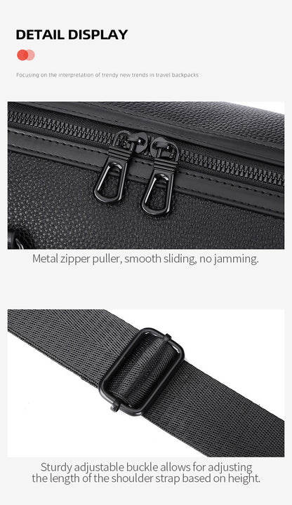 Men‘s Luxe Business Travel Bag Large Capacity with 15.6' Laptop Waterproof PU Material Lightweight for Trip Gym Bolsos de Viajes