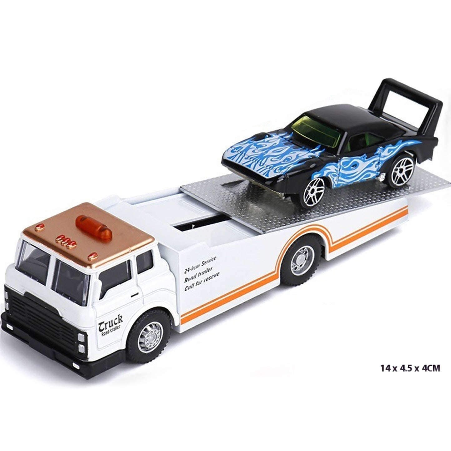 Minicaminhão de Reboque de Contêiner 1:64 Brinquedo Modelo de Liga Série de Carros Diecast com Veículos de Metal de Fricção Modelo Clássico Presente Infantil