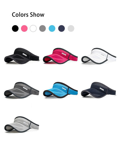 New Summer Sports Women Mesh Extended Brim Air Sun Hats Visor UV Protection Top Empty id Outdoor Men Golf Running Sunscreen Cap