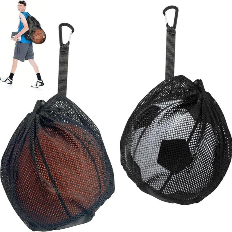 Mochila Portátil com Cordão, Bolsas Pequenas de Bolas para Pendurar, Bolsas de Armazenamento de Futebol, Vôlei, Basquete, Saco de Malha para Brinquedos de Jogo