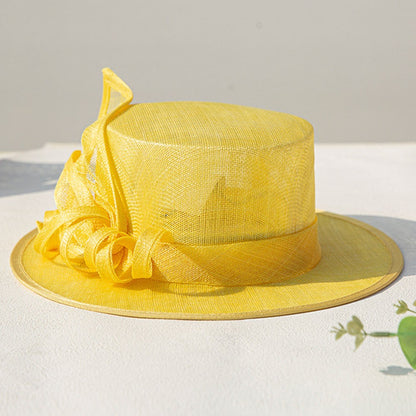 Chapéus Fascinators CLÁSSICOS SINAMAY para Mulheres Chapéu de Sol Feminino Chapéus de Verão com Aba Larga Chapéu Boater Festa do Chá Derby Igreja CHAPÉU DE CASAMENTO