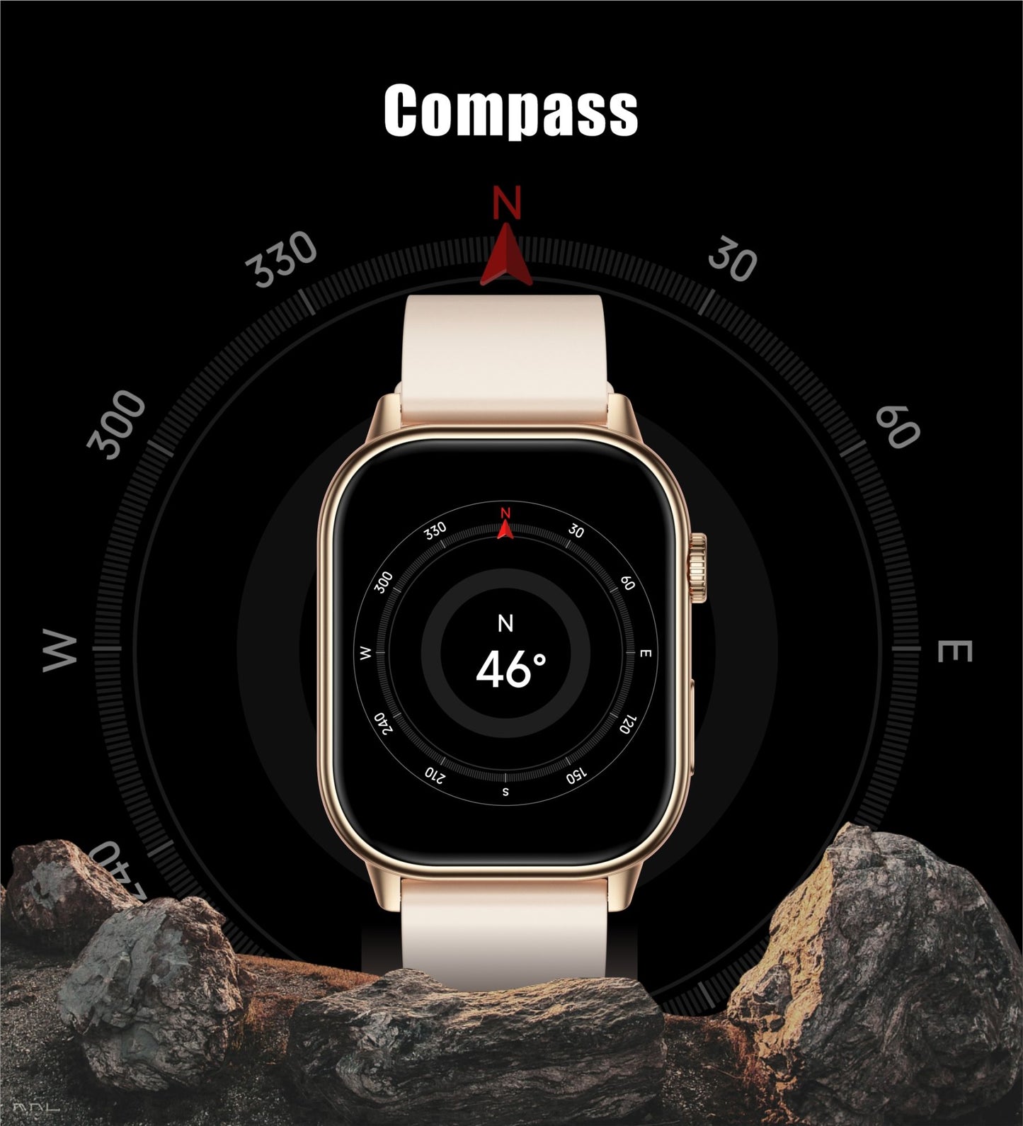 Smartwatch de Música Feminino 2025 Novo com Tela AMOLED HD de 2.01'' Moda, GPS de 6 Estrelas Embutido, Rastreador Impermeável e Chamada, Braceletes