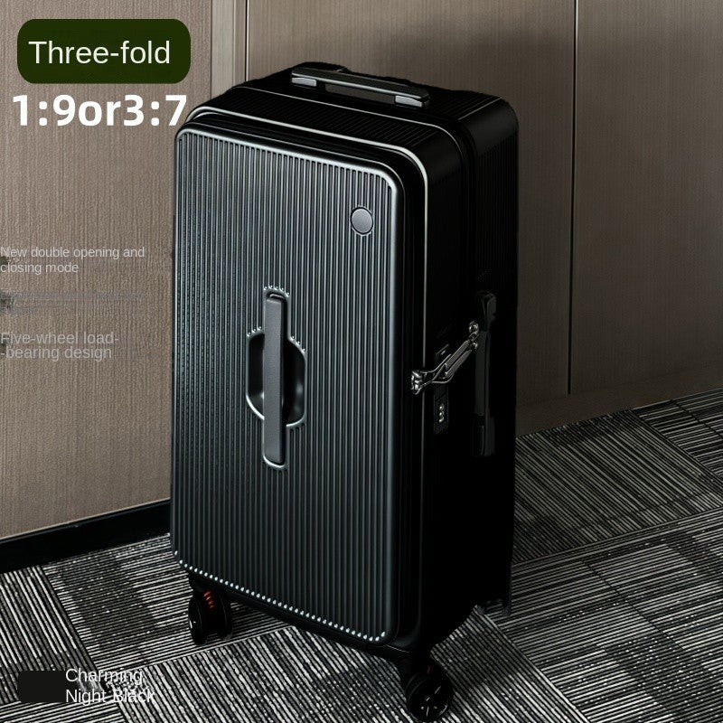 Nova Mala de Viagem com Abertura Lateral Grande Capacidade Bagagem 5 Rodas Antidesmoronamento Trolley Case 20 Polegadas Mala de Mão PC