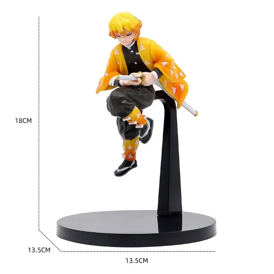 12-20cm Hot Anime Demon Slayer Figure Nezuko Tanjirou Zenitsu Inosuke Kyoujurou Giyuu Kawaii Qposket Figural PVC Modelo Brinquedos Presente