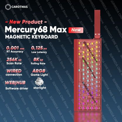 IROK Carotmas Mercury68 Max mars68 pro Mercury 68 Gaming Teclado Mecânico Magnético Rapid Trigge 0.001 8K Teclado Gamer Com Fio