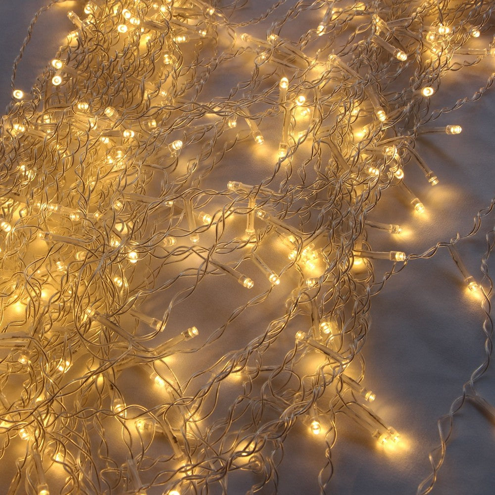 4M-12M LED Icicle String Lights Fairy Curtain Birthday Lights Garland For Outdoor Garden Party Home Street 2025 New Year Decor
