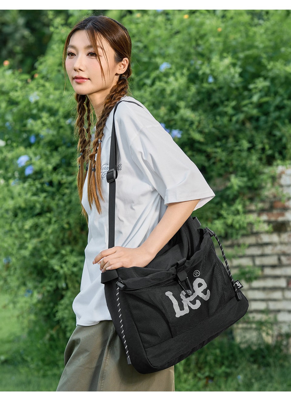 LEE Fashion Waterproof Large Crossbody Messenger Bags For Ladies Women Multifunctional Nylon Big Size Shoulder Schooll Bag