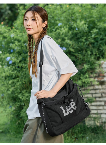 LEE Fashion Waterproof Large Crossbody Messenger Bags For Ladies Women Multifunctional Nylon Big Size Shoulder Schooll Bag