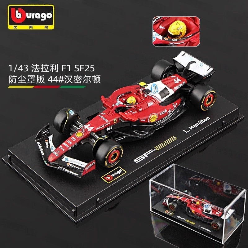Novo Em Estoque Bburago 1:43 2025 F1 Japão Red Bull Rb21 Modelos Miniatura de Liga Ferrari Sf25 #44 Rb21 Verstappen Mcl39 W16? Carro de Brinquedo