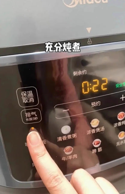 220V Midea Electric Pressure Cooker Stainless Steel Dual Pot Smart Multicooker for Home Kitchen BD