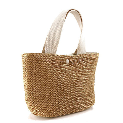 Beach Straw Shoulder Messenger Bag Women Bohemian Summer Woven Rattan Bucket Shoulder Handbag Handmade Crossbody Bags For Women
