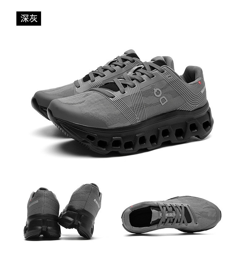 Tênis casuais com amortecimento, calçado de corrida, jogging, maratona, masculino, esportivo, respirável, leve, confortável, antiderrapante, lazer.