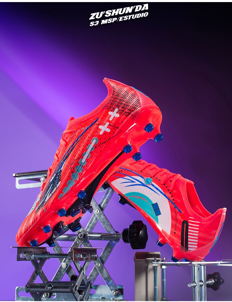 Soccer Shoes Men's Football Field Boots Grass Training Society Sports Soccer Cleats Without ShoeLaces Crampons De Football