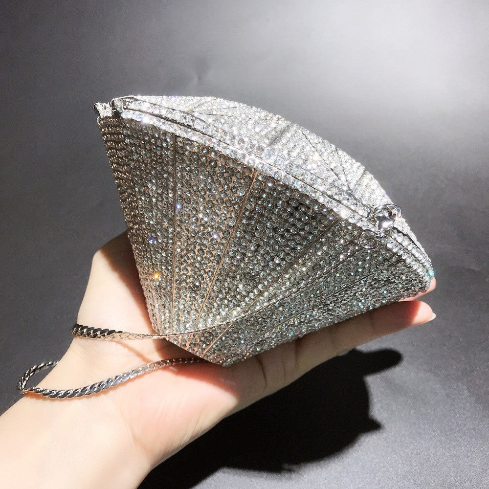 XIYUAN Silver Diamond Evening Bag Luxury Crystal Women Party Wedding Clutches Rhinestone Handbags Ladies Elegant Bridal Purses