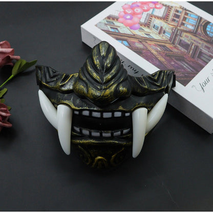 Japanese Samurai Ghost Devil Mask Halloween Devil Samurai Mask Role Playing Japanese Horror Killer Thick Plastic Mask Party Prop