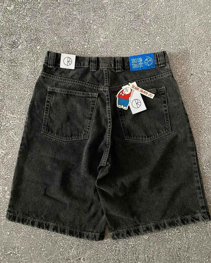 Retro Hip hop Embroidery Graphic Pants Cartoon Streetwear Denim Shorts Y2k Baggy Jorts Harajuku Gym Basketball Shorts Men