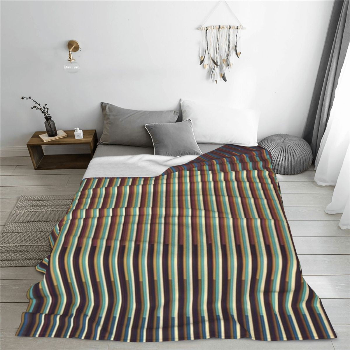 Carlos Cruz-Diez Blanket Soft Warm Flannel Throw Blanket Bedspread for Bed Living room Picnic Travel Home Couch