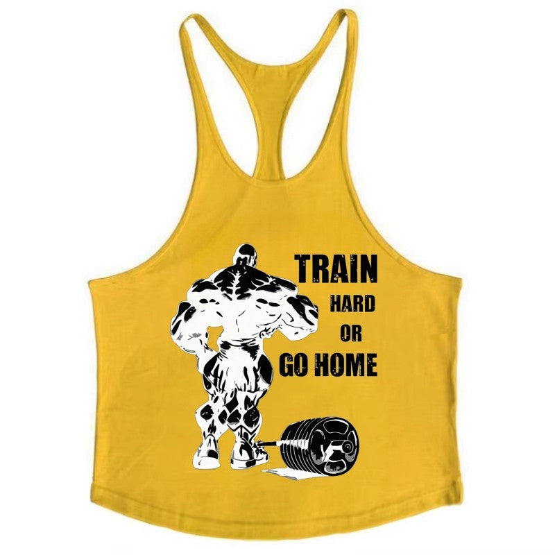 Men's Sleeveless Fitness Tank Top, Cotton Slim Fit Soft Gym Shirt, Bodybuilding Stringer Muscle Singlet for Intense Training