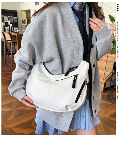 New Crossbody Bag Large Capacity Casual Shoulder Bag Versatile Nylon Dumpling Bag for Women Autumn Winter Fashion