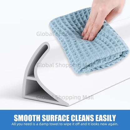Barreira de Água Dobrável para Box de Chuveiro, Limite de Contenção de Água, Vedação Impermeável para Banheiro e Cozinha, Mantém a Água Dentro, Separação Seco/Molhado