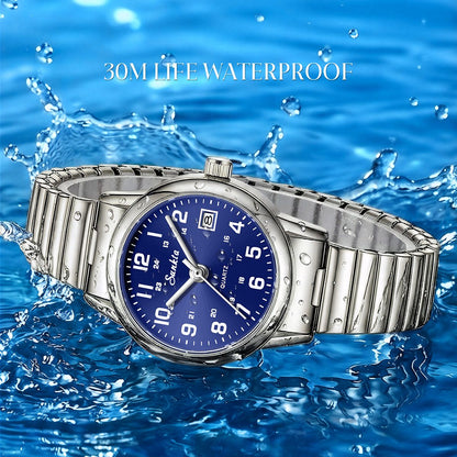 LIGE Sunkta Fashion Luxury Woman Watch Elegant Classic Simple Waterproof Calendar Stainless Belt Women's Wristwatch  Ladies Gift