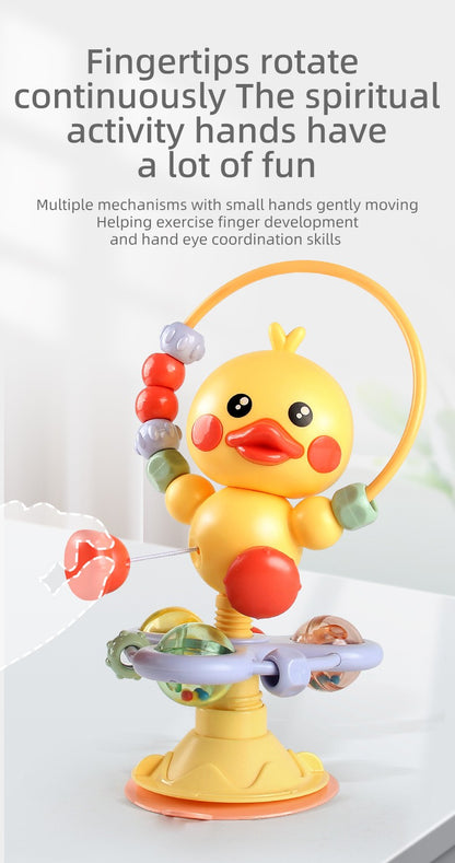 Baby High Chair Toy Rattles Set Fun Montessori Baby Dining Table Suction Cup Toys Early Development Fine Motor Skills Toy Gifts