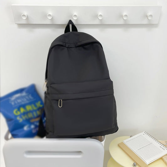 Forest Style Versatile Simple Solid Color Backpack, Fashionable Casual Backpack, College Student Backpack