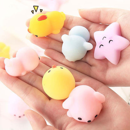 30PCS Pinch the Joyful Animal Tuan, Decompression Tool, Children's Push Scan Code Small Gift, Offline Activity Gifts
