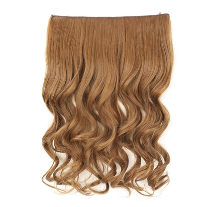 Fio Invisível em Apliques de Cabelo Sintético Ondulado 2 Presilhas em Apliques de Cabelo 45cm Fio de Nylon Peça de Cabelo Sintético para Mulheres