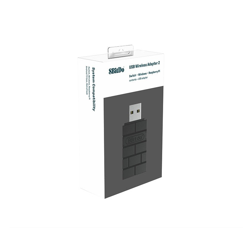 8BitDo USB Wireless Bluetooth Adapter 2 Receiver for Nintendo Switch 1, 2 PS1 Raspberry Pi Mini PS4 Controller for PS5 Handle