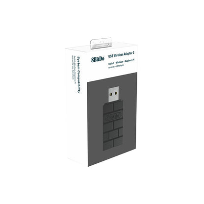 8BitDo USB Wireless Bluetooth Adapter 2 Receiver for Nintendo Switch 1, 2 PS1 Raspberry Pi Mini PS4 Controller for PS5 Handle