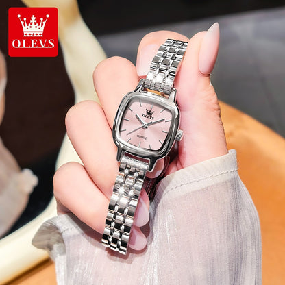 OLEVS 5675 Women Watches Elegant Ladies Square Quartz Watch Waterproof Luminous Wristwatch For Girlfriend Lovers Gift Reloj