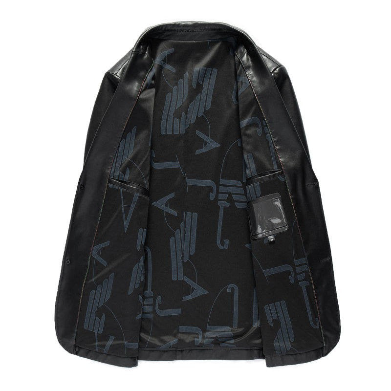 Casual leather suits, genuine leather jackets, men's leather jackets, sheepskin, slimming, large sizes for autumn and winter