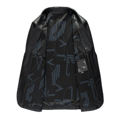 Casual leather suits, genuine leather jackets, men's leather jackets, sheepskin, slimming, large sizes for autumn and winter