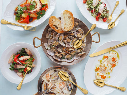 Conjunto de Talheres de 24 Peças para 6 Pessoas Aço Inoxidável 18/10 Prateado Polido para Inauguração de Casa Restaurante Festa de Casamento