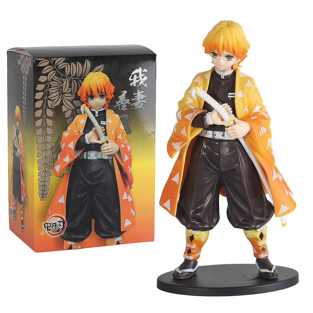 Anime figura Demon Slayer Figura Kamado Tanjirou Nezuko Action Figures PVC Modelo Brinquedos Zenitsu Estatueta Inosuke Kimetsu No Yaiba