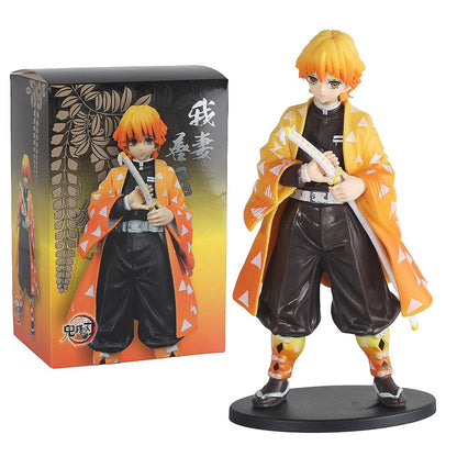 Anime figura Demon Slayer Figura Kamado Tanjirou Nezuko Action Figures PVC Modelo Brinquedos Zenitsu Estatueta Inosuke Kimetsu No Yaiba