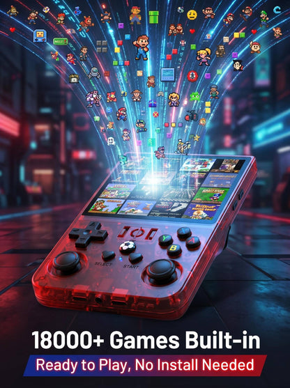 AISLPC R36MAX Retro Handheld Video Game Console 4.0 Inch IPS Screen Portable Pocket Video Player Plug and Play Games Kids Gifts