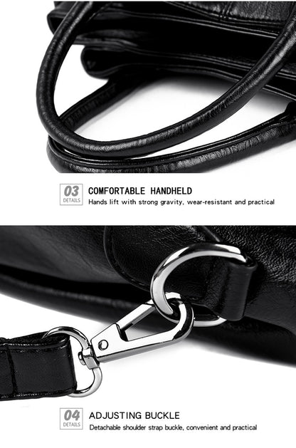 High Quality Cow Leather Ladies Handbags Fashion Luxury Female Messenger Tote Bags Women Genuine Leather Shoulder Crossbody Sac