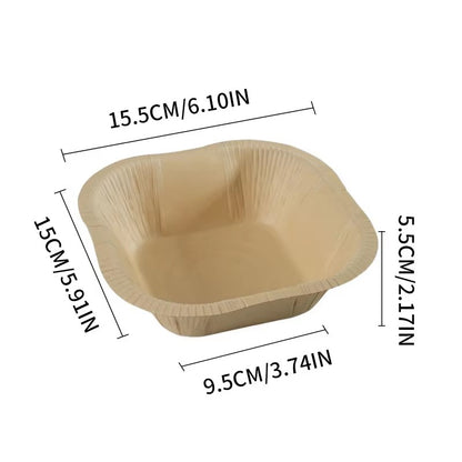 Conjunto Descartável de Talheres de Polpa com 20 Peças Biodegradáveis Inclui Tigela Prato Faca Garfo Colher para Casa Festa Piquenique Recipientes de Comida
