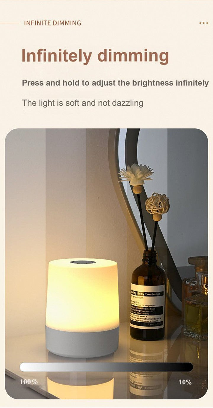 Touch Night Lamp USB LED Lamp Touch Control Switch Rechargeable Three Colors Lights Bedroom Portable Table Bedside Night Lamp