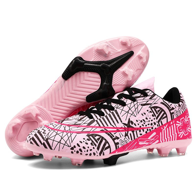Men Soccer Shoes Adult Kids FG Football Boots Cleats Grass Training Turf Shoes Outdoor Non Slip Futsal Sneakers Unisex