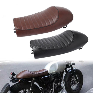 Motorcycle Cafe Racer Vintage Replacement Hump Saddle Seat PU Leather Refit Flat Saddle Cushion For Yamaha Kawasaki Honda CG125
