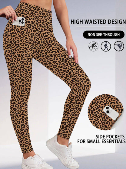 Super Soft Sports Leggings With Pockets For Women High Waisted Workout Yoga Running Push Up Gym Fitness Tight Pants Women's