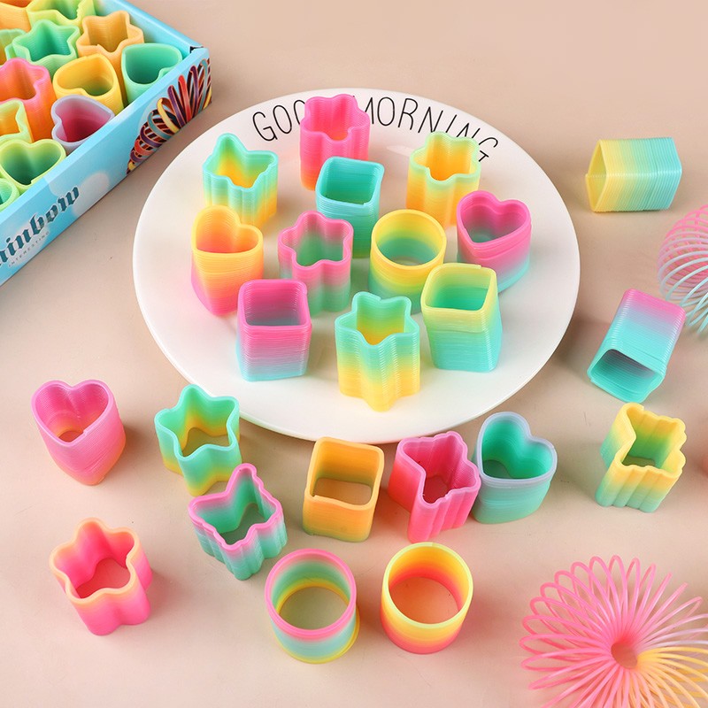 12/24Pcs Rainbow Magic Spring Toys for Kids Birthday Party Favors Pinata Fillers School Prize Wedding Christmas Boy Girl Gifts