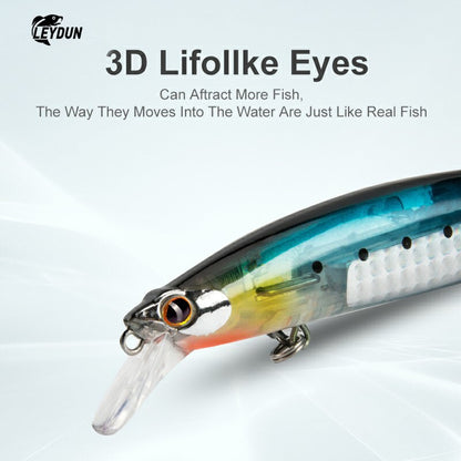 Floating Sea Bass Fishing Lures Baits 130mm 20g Minnow Lures with Flash Blade Hard Lure Good Action Wobblers Tackle Pike