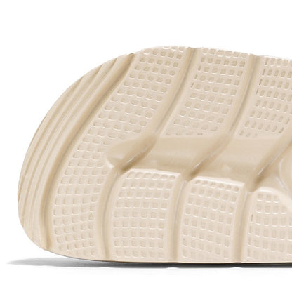 Kidmi New Summer Platform Women's Slippers Outdoor Double Buckle Embellished Sandals Non-slip Breathable Soft-soled Beach Shoes