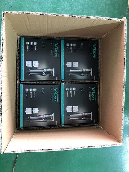 VGR Convenient Home Shaver Stainless Steel Double Blade Men's Shaver Intelligent Digital Display Washable Mini Shaver V-341