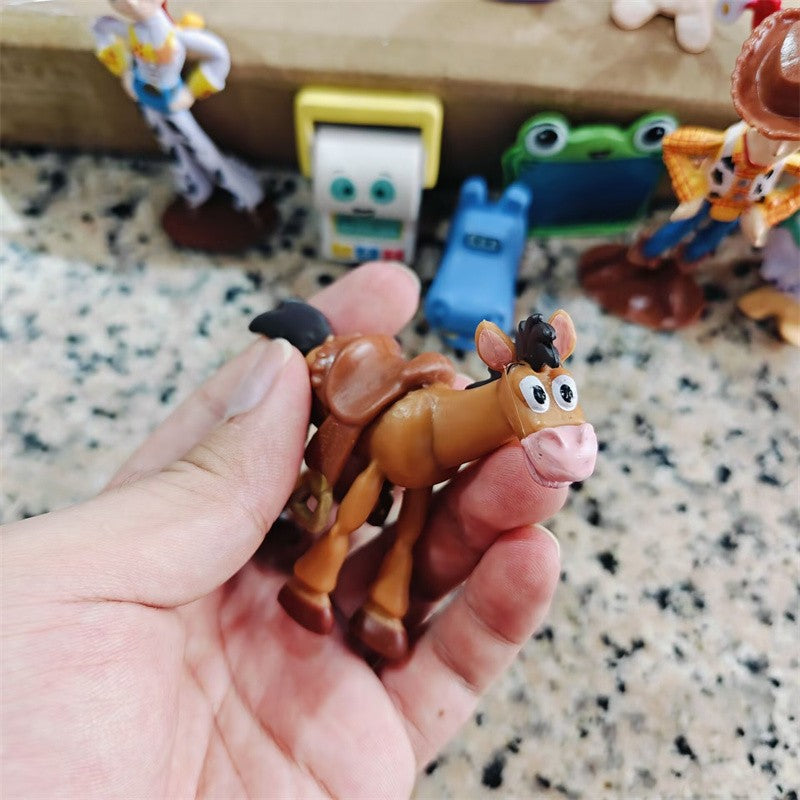 Hot 10pcs/set Movie Cartoon Toy Story 5 Jessie Woody Buzz Lightyear Forky Lilypad Smarty Pants Action Figure Model Toys Gifts